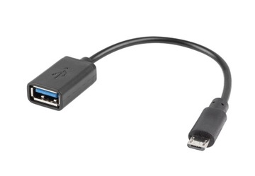 Adapter MICRO USB męski - USB 2.0 żeński 15cm OTG