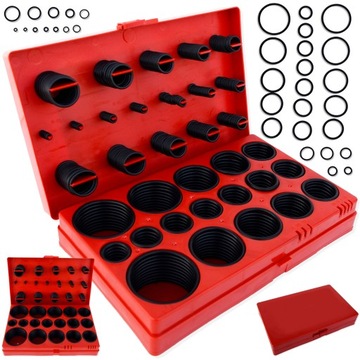 НАБОР МЕТРИЧЕСКИХ МАСЛОСТОЙКИХ УПЛОТНИТЕЛЬНЫХ КОЛЬЦЕВ 419 ШТ.