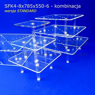 Многоярусная подставка для торта из оргстекла на 100 порций, свадебная.
