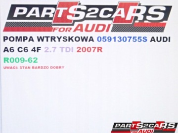 059130755S ТОПЛИВЫЙ НАСОС A6 C6 4F 2.7 TDI