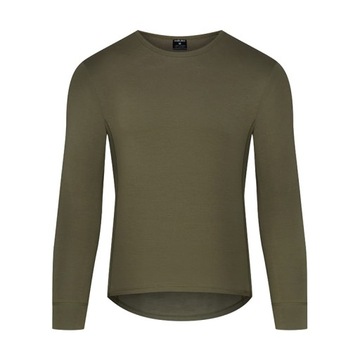 Koszulka męska rękaw BAMBUS wełna MERINO Khaki XL