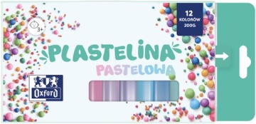 Пластилін Oxford pastel 12 кольорів 200 г, 400178108 HAMELIN