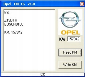 Интерфейс OBD2 Коррекция одометра Opel