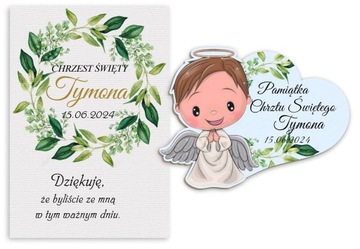 Благодарим гостей за ПРИЧАСТИЕ КРЕЩЕНИЕ ОДИН ГОДОВОЙ ПОДАРОК ​​АНГЕЛ МАГНИТ