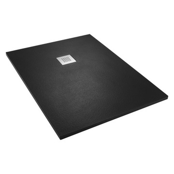 Brodzik konglomerat struktura czarny mat 80x110