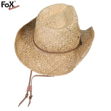 СОЛОМЕННАЯ КОВБОЙСКАЯ ШЛЯПА FOX со шнурком