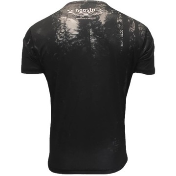 Koszulka termoaktywna T-shirt Haasta Wilk - czarna XXXL