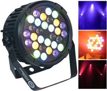 REFLEKTOR SCENICZNY ESTRADOWY LED PAR LIGHT4ME BLACK PAR 30x3W RGBA-UV LED