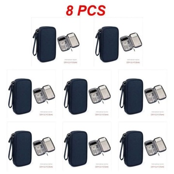 1-8pcs Data Cable Storage Bags Travel Portable USB Data Cable Organizer Dou