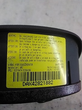 B369 OPEL TIGRA B ULOŽENÍ ŘIDIČE 93319474