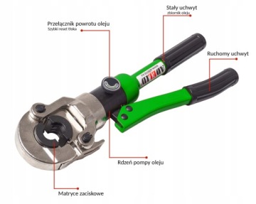 ПРЕСС ДЛЯ ТРУБ PEX, ГИДРАВЛИЧЕСКИЙ ПРЕСС, 16-32мм, ЗАЖИМНЫЕ ЩИПЦЫ, ПРЕСС