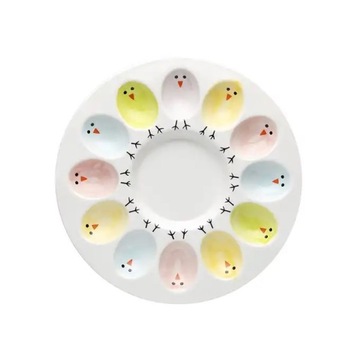 ЯИЧНАЯ ТАРЕЛКА С РАЗНОЦВЕТНЫМИ ПЕСНЯМИ