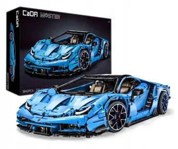 СПОРТИВНЫЙ АВТОМОБИЛЬ ИЗ ТЕХНИЧЕСКИХ БЛОКОВ CADA C61041W 3842 ЭЛЕМЕНТОВ