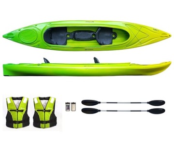 Zestaw Kajak Sprinter II + Wiosła Kamizelka Etui