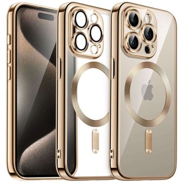 ЧЕХОЛ MAG SAFE ДЛЯ IPHONE 15 PRO GLAMOUR LUXURY ТОНКИЙ КОЛЬЦО