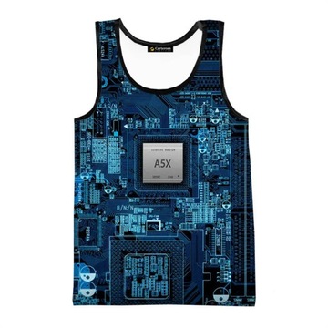 Koszulka bez rękawów Fashion Electronic Chip