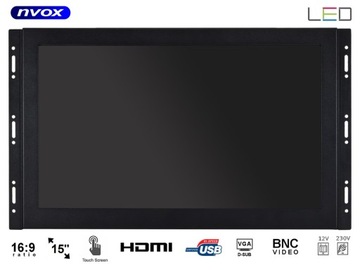 Monitor dotykowy open frame LED 15