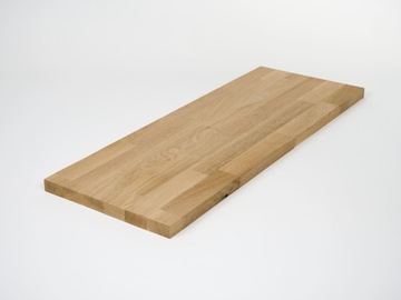 Blat drewniany solidny płyta klejona dąb lamele mikrowczep 2x20,2x50 cm