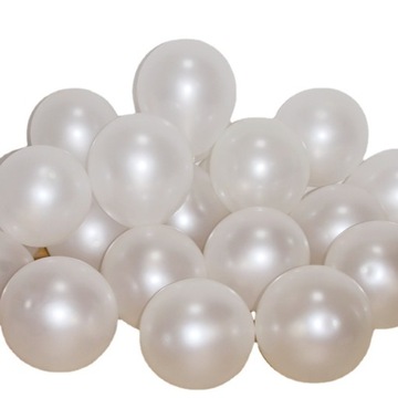BALONY BIAŁE perłowe na wesele ślub 100szt MOCNE