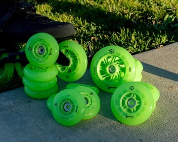 LUMINOUS GREEN APPLE GLOW 100MM ФЛУОРЕСЦЕНТНЫЕ КОЛЕСА ДЛЯ РОЛИКОВЫХ КОНЬКОВ