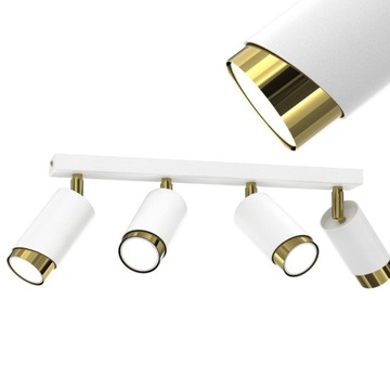 +Gratis. Lampa sufitowa listwa LED regulowane 4x Gu10 EWILIGHT Bevel biała