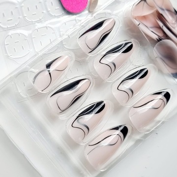 НАКЛЕЙКИ ДЛЯ ИСКУССТВЕННЫХ НОГТЕЙ САМОКЛЕЯЩИЕСЯ УЗОРЫ 24 ШТ.