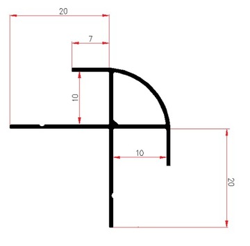Профиль внешний угловой, серебро, алюминий, 260 см