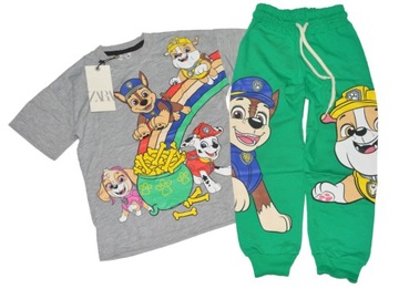 ZARA komplet dres 122-128 7-8joggers + bluzka Psi Patrol bawełna Paw Patrol