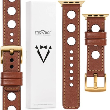 Pásek pro Apple Watch 10 9 8 7 6 5 Se 42-40 Kožený Exkluzivní Movear 22 mm