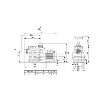 Pompa basenowa Aqua Plus 6m3/h, baseny do 30m3