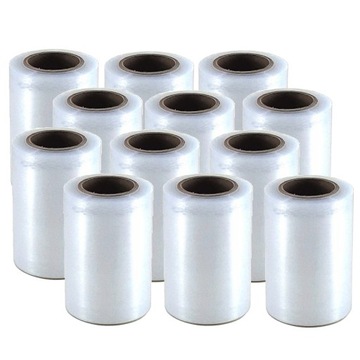 Folia stretch mini rap wrap fi38 bezbarwna 10 szt. + 2 GRATIS!!! (12 sztuk)