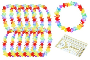 Kwiaty hawajskie KWIAT ALOHA naszyjnik party 12SZT