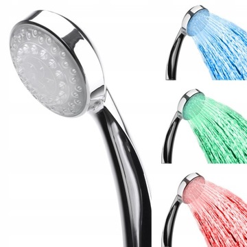 SŁUCHAWKA PRYSZNICOWA KRANOWA ŚWIECĄCA LED RGB