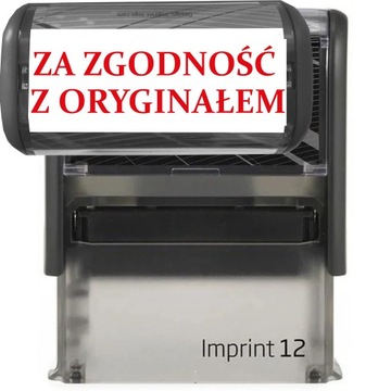 PIECZĄTKA ZA ZGODNOŚĆ Z ORYGINAŁEM TRODAT 8912 DO FIRMY BIURA CZARNA