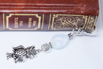 ЗАКЛАДКА ДЛЯ КНИГИ - СОВА, ОПАЛИТ, ПОДАРОК+коробочка