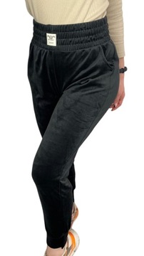spodnie dresowe welurowe legginsy damskie lampas plus size 5XL/6XL 0170