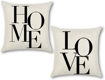 2x POSZEWKA NA PODUSZKĘ 45x45cm POSZEWKI LOVE HOME