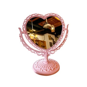 Handheld Makeup Mirror Art Frame Decor Heart Macra