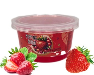 TRUSKAWKA Bubble Tea pękające kulki owocowe kawior molekularny popping boba