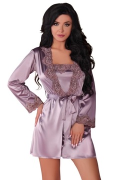 Халат + ночная рубашка + стринги L/XL фиолетовый