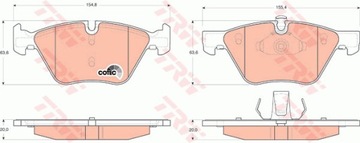 ПЕРЕДНИЕ ДИСКИ+КОЛОДКИ TRW BMW 3 E90 BMW 1 316 318 32