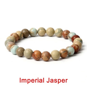 Handmade Elasticity Bracelet 4mm 6mm 8mm 10mm Natural Stone Smooth Round