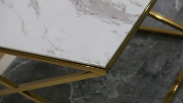 ЗОЛОТОЙ СТЕКЛЯННЫЙ СТОЛИК, ХРОМИРОВАННАЯ КОНСОЛЬ GLAMOUR СКАМЬЯ