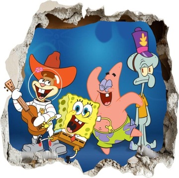 Naklejka SPONGEBOB ze ściany 3D gąbka