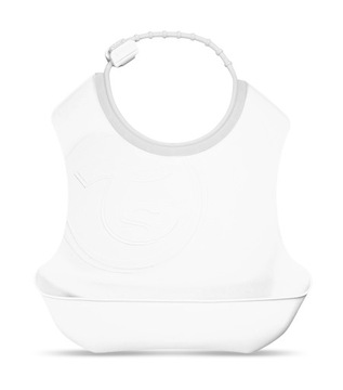 Нагрудник Twistshake 2x с карманом 4 м+ Серый Белый