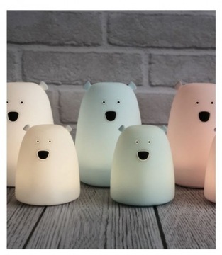 Rabbit + Friends СИЛИКОНОВАЯ Лампа Teddy Bear, БЕЛЫЙ ПУЛЬТ