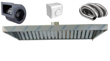 Nowy Okap Gastronomiczny Skośny w górę 100x70x40 Filtry Turbina Regulator