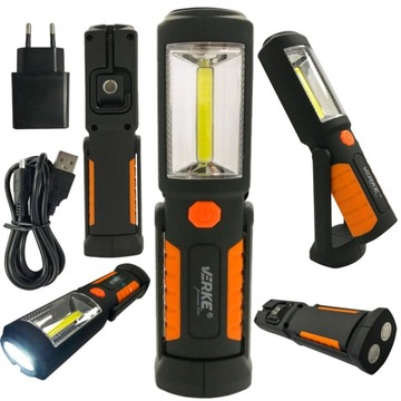 МОЩНАЯ ЛАМПА ДЛЯ МАСТЕРСКОЙ АККУМУЛЯТОРНАЯ ЛАМПА СВЕТОДИОДНАЯ ЛАМПА COB КРЮК МАГНИТ USB