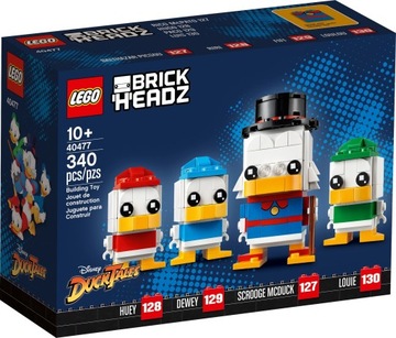 LEGO Brickheadz 40477 Sknerus McKwacz, Hyzio, Dyzio i Zyzio