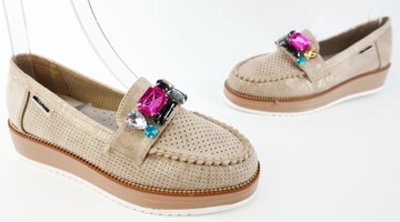 ЛОФЕРЫ ЖЕНСКИЕ BELLA PARIS, ЗОЛОТЫЕ КРИСТАЛЛЫ R36